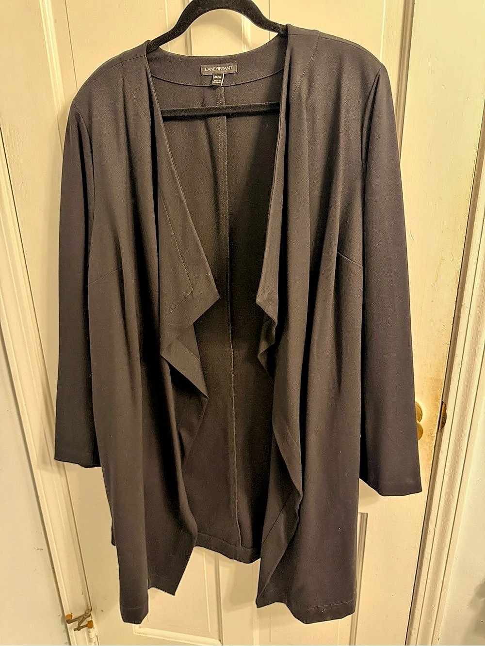 Lane Bryant Draped Open Front Black Size 22/24
